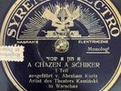 Jewish Yiddish 78 RPM-Syrena Electro- A Chazen a shiker - Avraham Kurtz Poland
