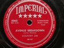 GUITAR BLUES: COUNTRY JIM ‘RAINY MORNING BLUES/AVENUE BREAKDOWN’ IMPERIAL 78