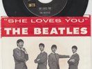 BRITISH INVASION 45 w PICTURE SLEEVE- BEATLES - SHE LOVES YOU  HEAR -1964 SWAN