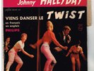 Johnny HALLYDAY   Viens danser le twist    ECRIT EN BLANC   7' 45 tours EP