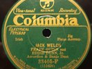 78 RPM Irish Columbia 33405-F Jack Welch Frank Quinn Eddie Dunn. accordion banjo
