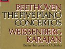4LP Box BEETHOVEN 5 Piano Concertos WEISSENBERG KARAJAN EMI SLS-5112 B/W Dog NM-