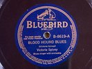 Bluebird 8619 Victoria Spivey BLOOD HOUND BLUES  w Luis Russell Bd 78 rpm E 1929