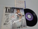 TINA TURNER autograph vinyl 7' WHAT's LOVE GOT TO DO WITH IT signed live concert
