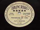 FATS DOMINO Thinking Of You/I Know 1957 R&B Rock Imperial 78 rpm IM-668 WL Promo