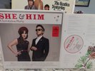 RARE SHE & HIM CHRISTMAS PARTY LP Vinyl Record - 2016  Ruby Red Color OOP SHRINK