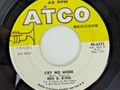 Ben E King - Northern Soul 45 RPM ATCO - Cry No More / No Place To Hide VG