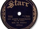 Mde BOLDUC French Canadian Folk 78 RPM Record. Les agents d’assurance