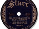 Mde BOLDUC French Canadian Folk 78 RPM Record. Les souffrances de mon accident