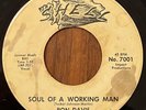 RON DAVIS  Soul Of A Working Man / Lay It On The Line SHELL C&W POPCORN 45 RARE
