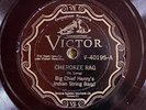 Victor 40195 BIG CHIEF HENRY'S STRING BAND Cherokee Rag   78 rpm Country  E- hc