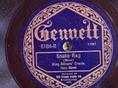 Gennett 5184 KIng Oliver Creole Jazz Band SNAKE RAG   Jazz 1923  78 rpm E- -