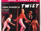 Johnny HALLYDAY     Viens danser le twist   LETTRAGE BLANC     7