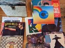 Record case with Fifty 45 vinyl records Nice variety Beatles Tina Turner 