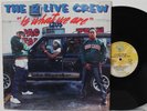 2 Live Crew LP “2 Live Is What We Are”   Luke Skyywalker Recs   Original 1986