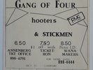 GANG OF FOUR 2 October 1982 concert poster  Irvine Auditorium, Philadelphia PUNK