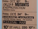CABARET VOLTAIRE / YOUNG MARBLE GIANTS Oct 1980 concert poster 10th St Hall PUNK