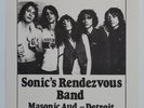 PATTI SMITH / SONIC'S RENDEZVOUS BAND 30 June 1979 concert poster Detroit PUNK