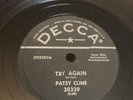 Decca 78 RPM Patsy Cline - Try Again / Today Tomorrow Forever 30339 V++