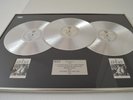 Original BPI Triple Platinum Disc Award A-HA Hunting High & Low awarded to AHA