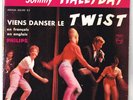 Johnny HALLYDAY     Viens danser le twist     LETTRAGE BLANC      7