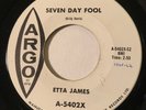 NORTHERN SOUL R&B Etta James SEVEN DAY FOOL Argo 45 rare Canadian pressing EX