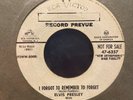 ELVIS PRESLEY MYSTERY TRAIN PROMO I FORGOT TO REMEMBER VINYL 45 RECORD 7