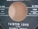 Gloria Jones single, My Bad Boy's Comin' Home, Tainted love, vee-Jay records,