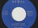 TONY DANIELS I Won't Cry / Drip Drop BEVAL detroit northern soul 45 hear VG++