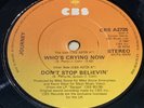 JOURNEY - WHO'S CRYING NOW / DON'T STOP BELIEVING  7
