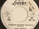Eddie Cochran: Jeannie Jeannie Jeannie ‎– Liberty F-55123 Rockabilly 1958 PROMO