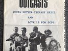 Rare Punk Vinyl 7” The Outcasts Justa Nother Teenage Rebel / Love Is For Sops.