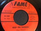 Northern Soul JAMES BARNETT 'Keep On Talking' Fame Original 45