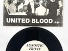 AGNOSTIC FRONT UNITED BLOOD  7” RARE HC PUNK KBD NYC EARLY REISSUE MINOR THREAT