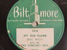 Mae West Duke Ellington My Old Flame Sing You Sinners Biltmore 1014 78 RPM HEAR