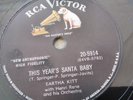 Eartha Kitt 78rpm Single 10-inch RCA Victor Records #20-5914 This Year’s Santa