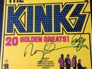 The Kinks 20 Golden Greats Vinyl LP SIGNED BY RAY AND DAVE DAVIES