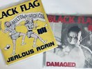 Black Flag JEALOUS AGAIN + DAMAGED Vinyl LP Records  VG+