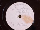 ShellacVICTOR test pressing FATS WALLER Crazy Bout My Baby 1936 78 rpm E hc JAZZ