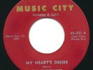 CRESCENDOS - My Heart's Desire / Take My Heart - MUSIC CITY - Rare Doo Wop 45