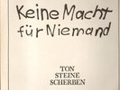 Ton Steine Scherben Keine Macht Für Niemand david volksmund 2xVinyl LP
