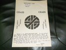 CRASS - ORIG 1980 GIG FLYER MAYFLOWER POSTER PUNK ROCK A4 THE MOB FLUX VG
