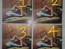 x 4 Taylor Swift midnights moonstone blue vinyl signed photo