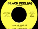 LARRY & THE HAMMER Take Me Make Me 45 Black Feeling Rare 70s Funk Larry Ellis