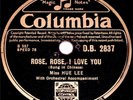 78 RPM – Miss Hue Lee (Yao Lee) – Rose Rose I Love You / An Autumn Melody (1951)