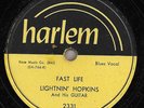SCARCE POSTWAR BLUES 78 Lightnin' Hopkins (Harlem 2331)