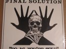 Final Solution Do As Your Told 7 Inch Vinyl AWB Recordings