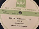 Top Of The Pops 1332 BBC Transcription LP Wonder Stuff Thunder Stevie V Sinitta
