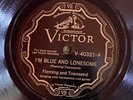 Victor 40321 Fleming & Townsend BLUE AND LONESOME 78rpm Country 1929 E