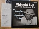 Tsuyoshi Yamamoto Trio midnight sun,1978 First Pressing TBM 5009 LP Autographed 